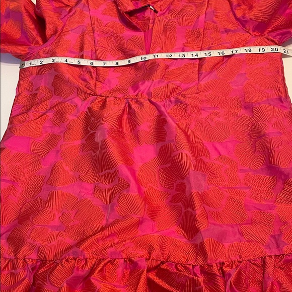 red fil coupe palmerston dress TUCKERNUCK Medium Red Fil Coupe Palmerston Dress Floral Maximalista  ShowStopper